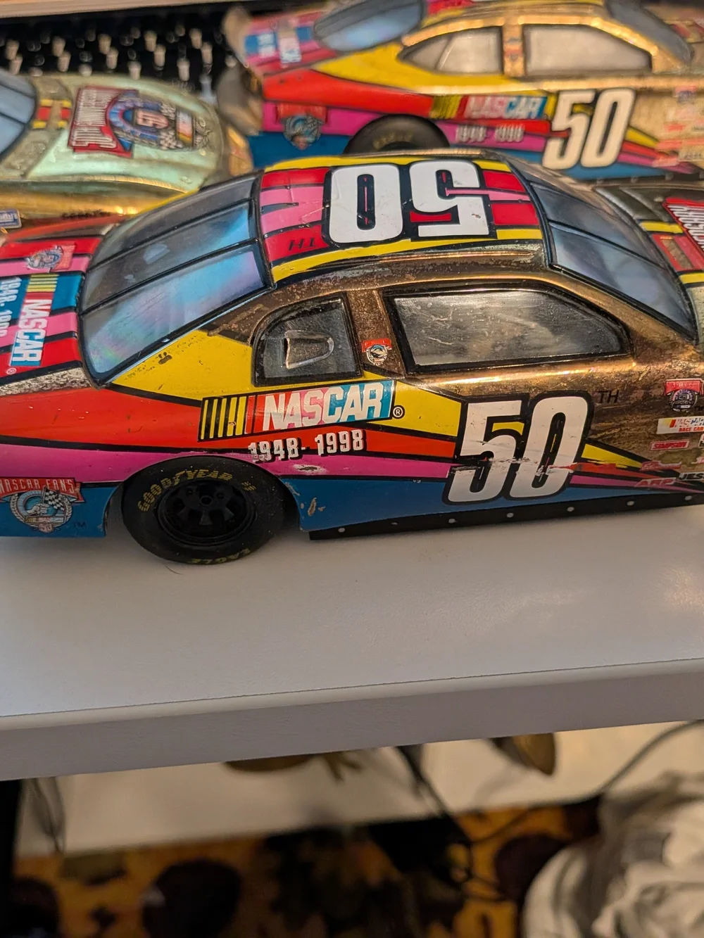 NASCAR No. 50 Metallic Toy Race Car - Multicolor